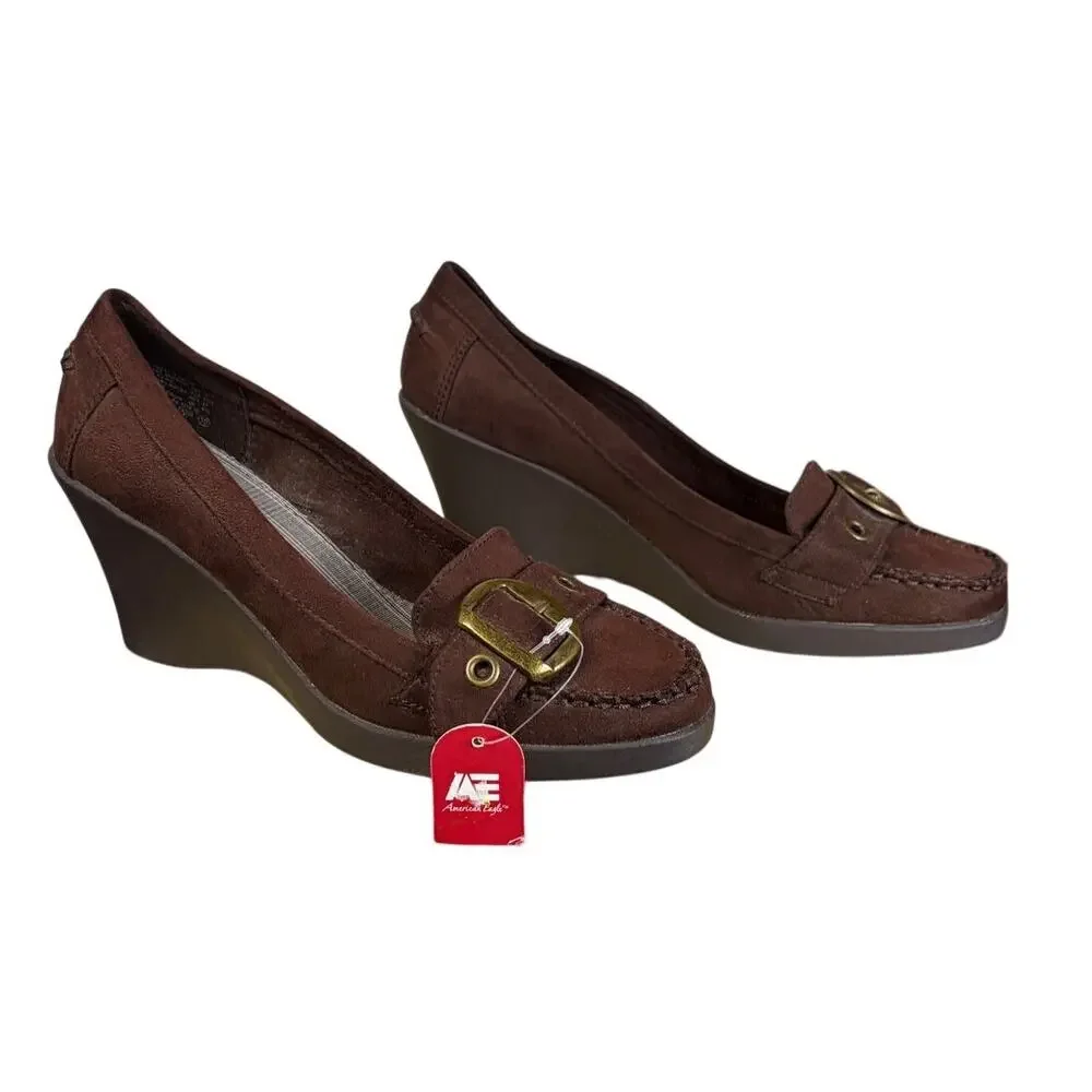 American Eagle Brown Suede Shoes Women's Size 10 Preppy NWT